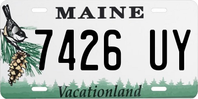 ME license plate 7426UY