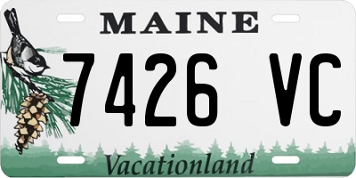 ME license plate 7426VC