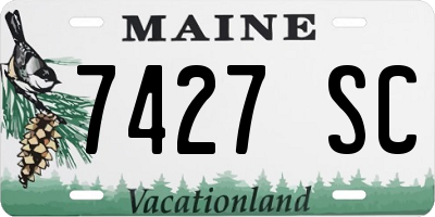 ME license plate 7427SC