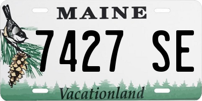ME license plate 7427SE
