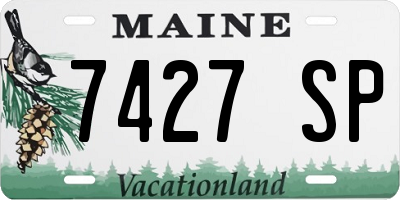ME license plate 7427SP