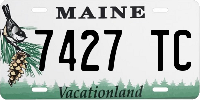 ME license plate 7427TC