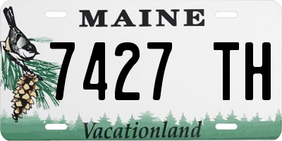 ME license plate 7427TH