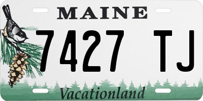 ME license plate 7427TJ