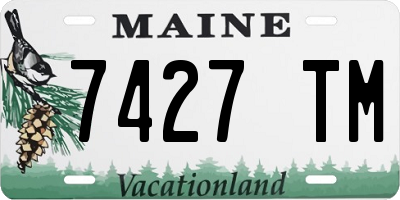 ME license plate 7427TM