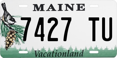 ME license plate 7427TU