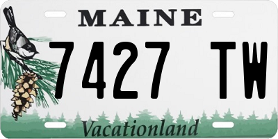 ME license plate 7427TW