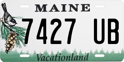 ME license plate 7427UB