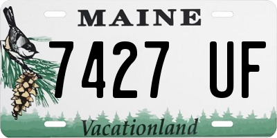 ME license plate 7427UF
