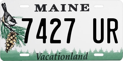 ME license plate 7427UR