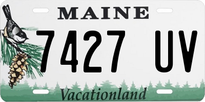 ME license plate 7427UV