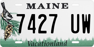 ME license plate 7427UW