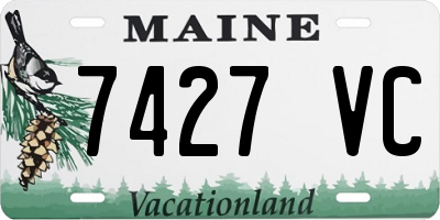 ME license plate 7427VC