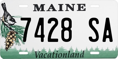 ME license plate 7428SA