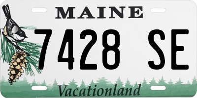 ME license plate 7428SE