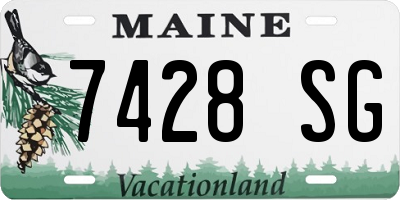 ME license plate 7428SG