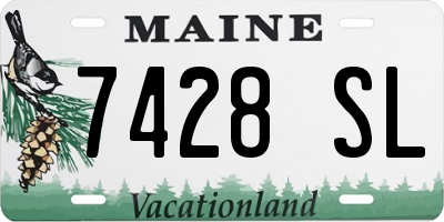 ME license plate 7428SL