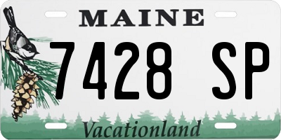 ME license plate 7428SP