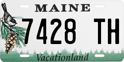 ME license plate 7428TH