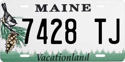 ME license plate 7428TJ