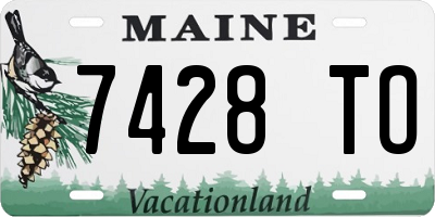 ME license plate 7428TO
