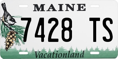 ME license plate 7428TS