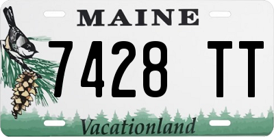 ME license plate 7428TT