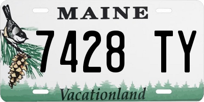 ME license plate 7428TY
