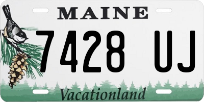 ME license plate 7428UJ