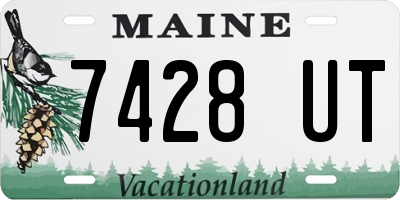 ME license plate 7428UT