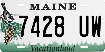 ME license plate 7428UW