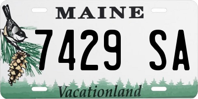 ME license plate 7429SA