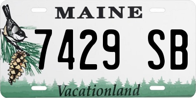 ME license plate 7429SB