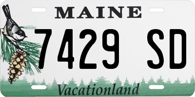 ME license plate 7429SD