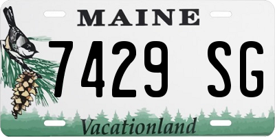 ME license plate 7429SG