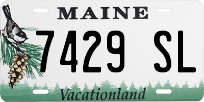 ME license plate 7429SL