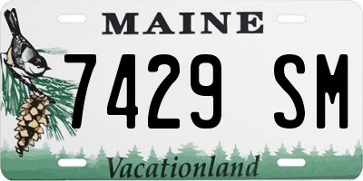 ME license plate 7429SM