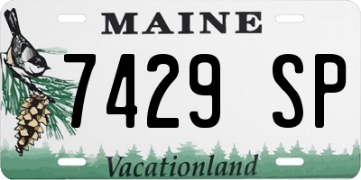 ME license plate 7429SP