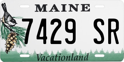 ME license plate 7429SR