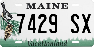 ME license plate 7429SX
