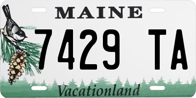 ME license plate 7429TA