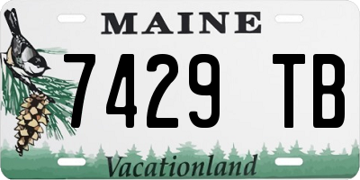 ME license plate 7429TB