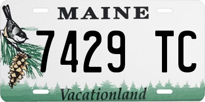 ME license plate 7429TC