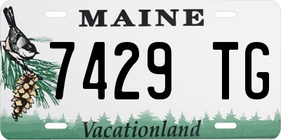 ME license plate 7429TG