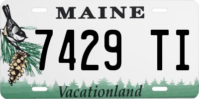 ME license plate 7429TI