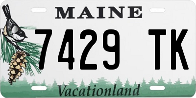 ME license plate 7429TK
