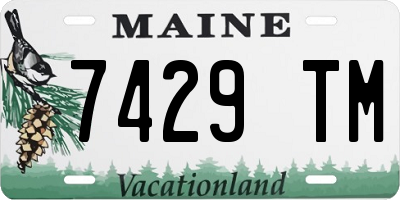 ME license plate 7429TM
