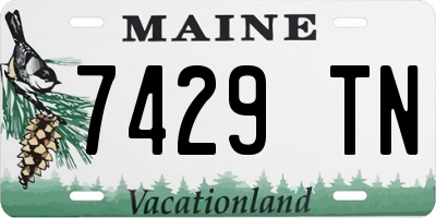 ME license plate 7429TN
