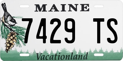 ME license plate 7429TS