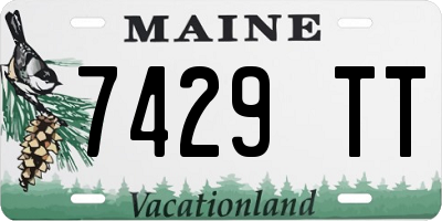 ME license plate 7429TT